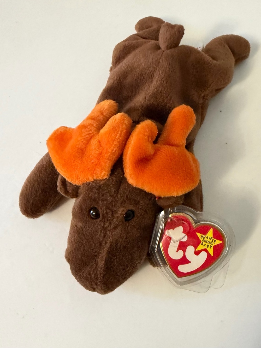New 1993 TY Beanie Babies Chocolate the Moose Stuffed Animal Plush Bean Bag